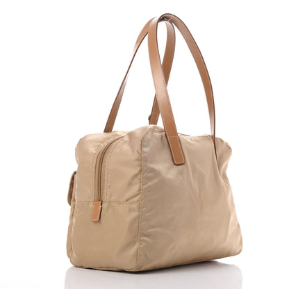Prada Tessuto Nylon Vela Shopping Tote Beige 3 of 11