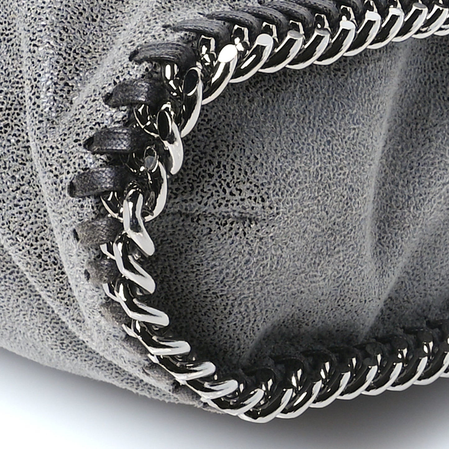 Shaggy Deer Falabella Fold Over Tote Light Grey