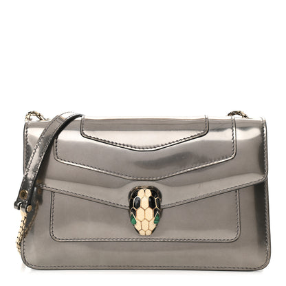 Bulgari Metallic Serpenti Forever Small Shoulder Bag Silver 1 of 13