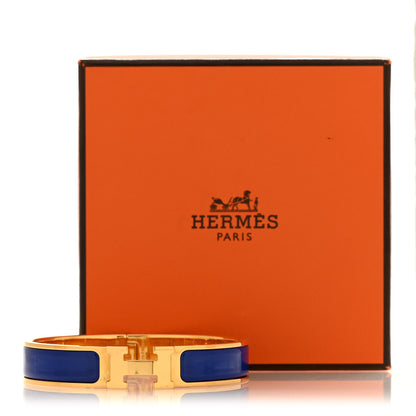 Hermes Narrow Enamel Clic Clac H Bracelet PM Bleu Royal 5 of 5