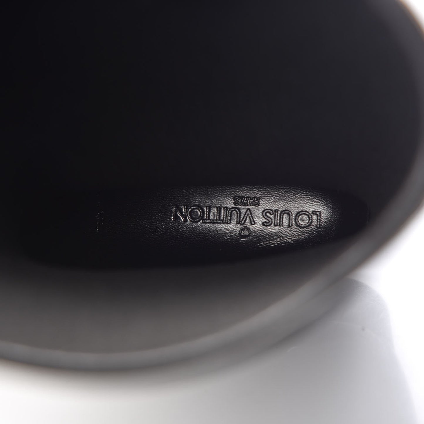 Rubber Embossed Monogram Drops High Rain Boots 39 Black