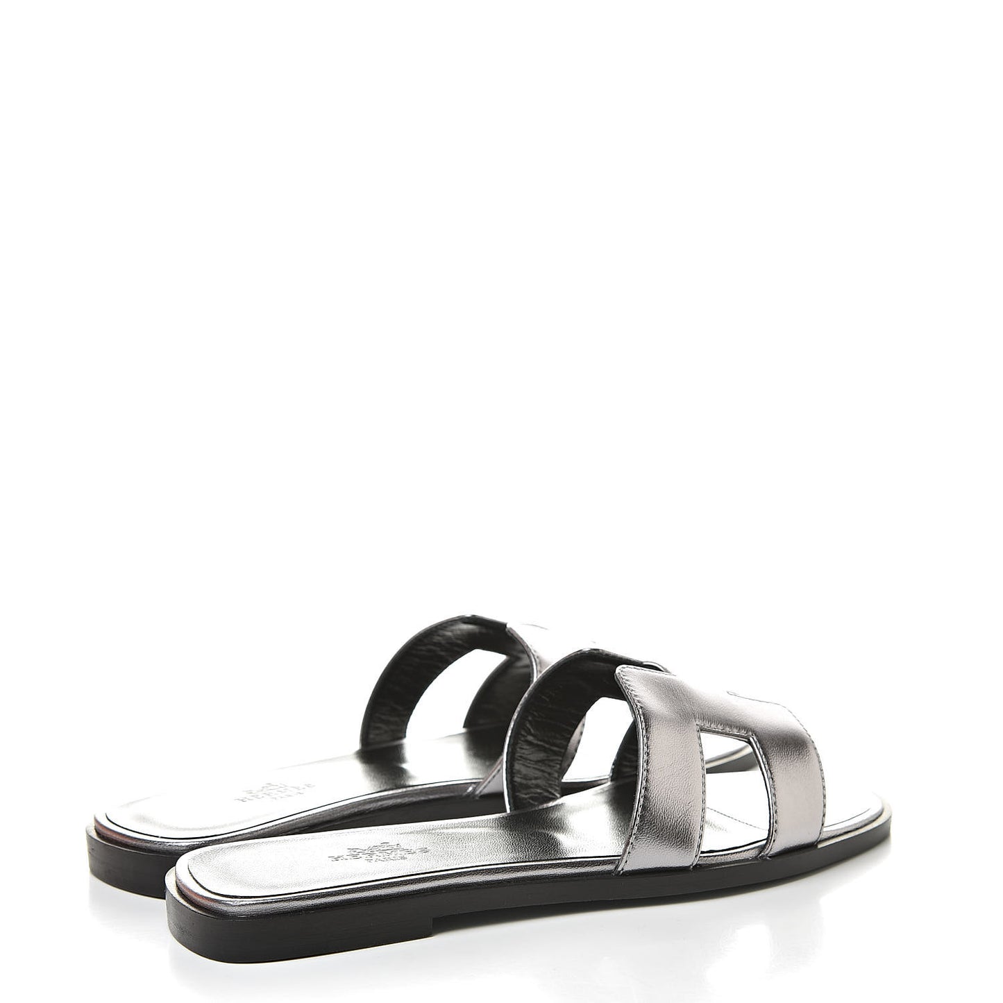 Metallic Nappa Oran Sandals 36 Argent