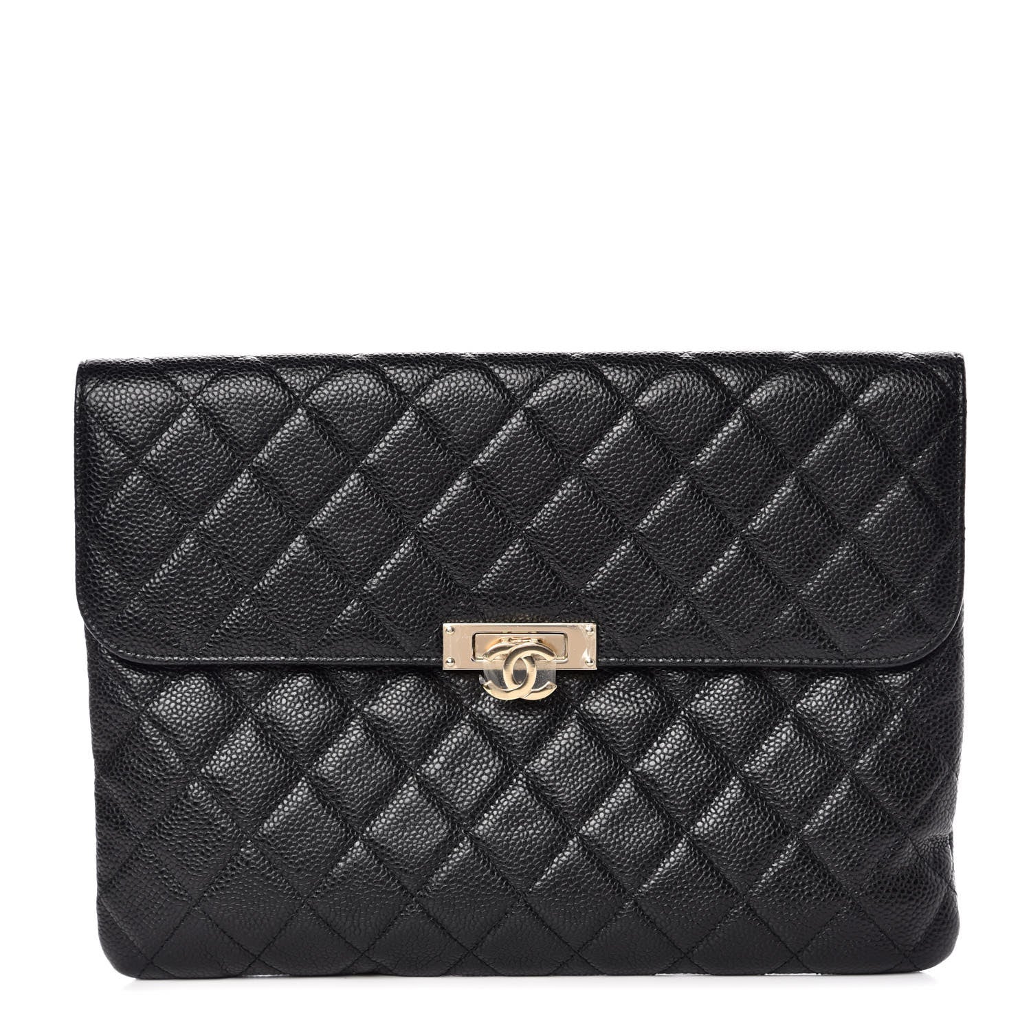 Chanel Caviar Quilted Medium Golden Class Pouch Black 1 of 8