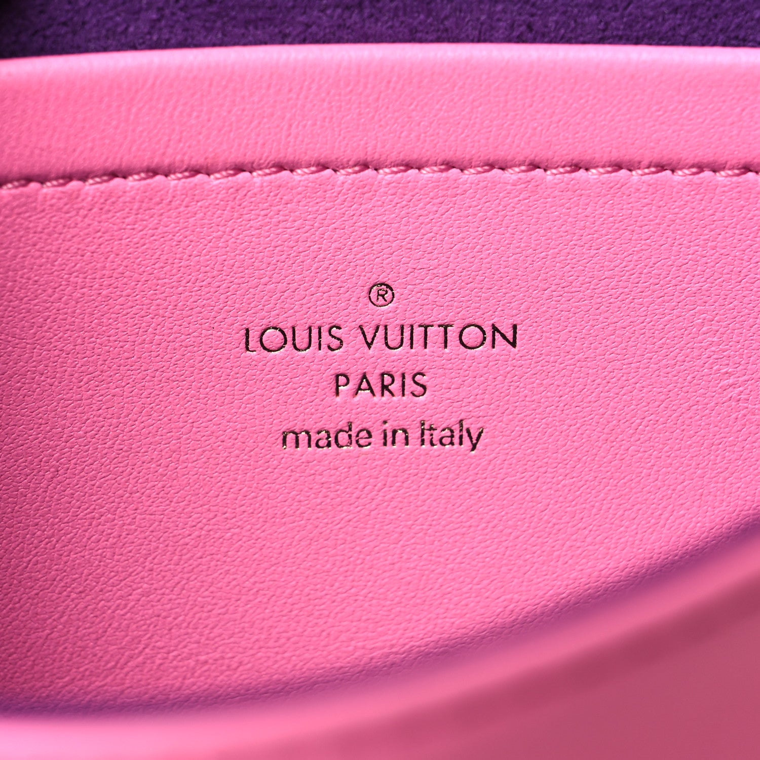 Louis Vuitton Lambskin Embossed Monogram Vuittamins Pochette Coussin Rose Violet 7 of 11