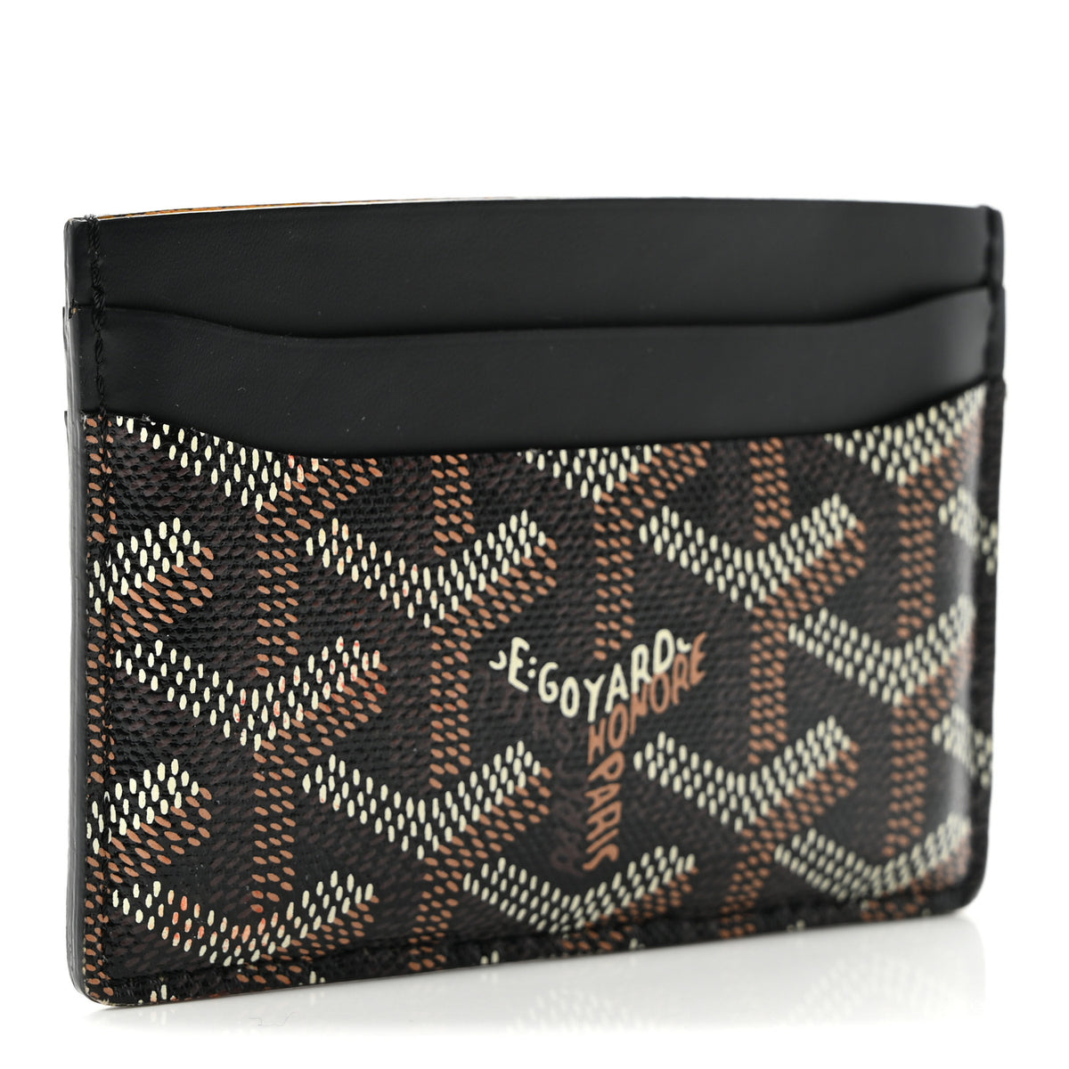 Goyardine Saint Sulpice Card Holder Black