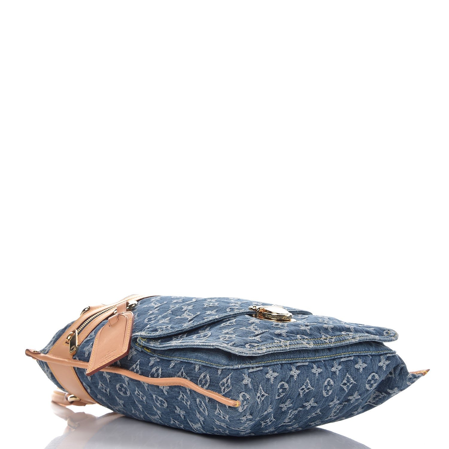 Louis Vuitton Monogram Denim Sac Plat Blue 4 of 7