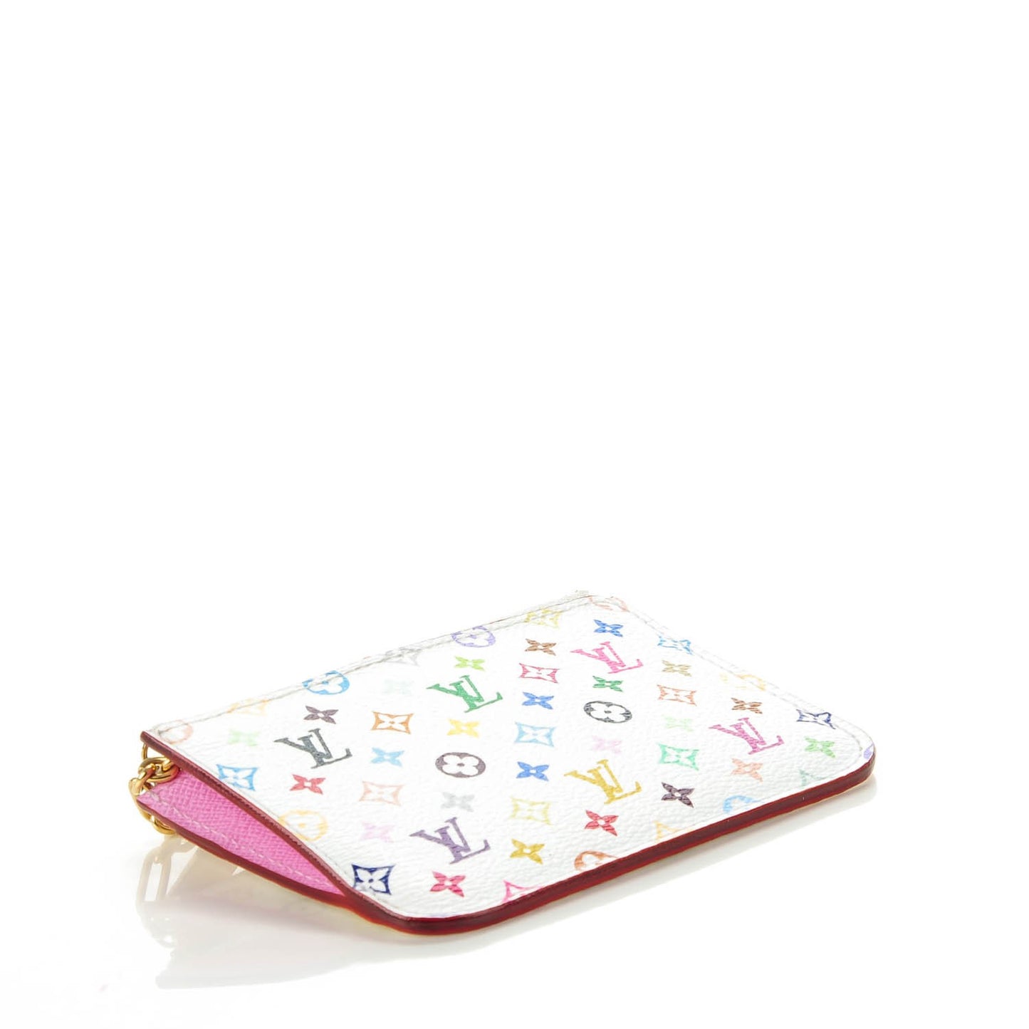 Monogram Multicolor Key Pouch White Litchi
