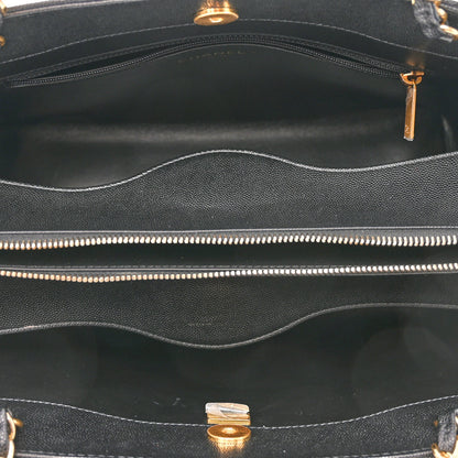 Chanel Caviar Quilted Small Shopping Tote Black 5 of 11
