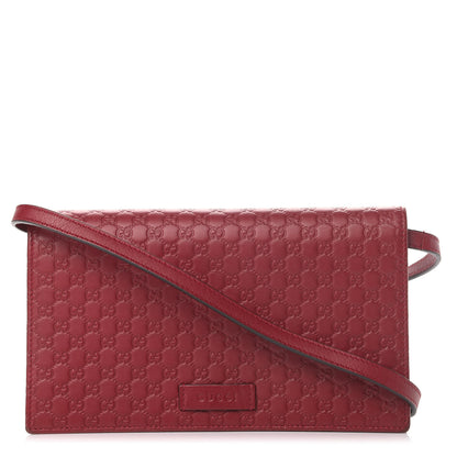 Gucci Microguccissima Crossbody Wallet Red 1 of 8
