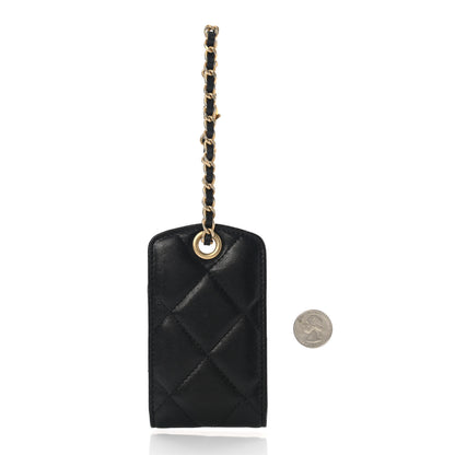 Chanel Lambskin Quilted Chanel 19 Luggage Tag Black 2 of 7