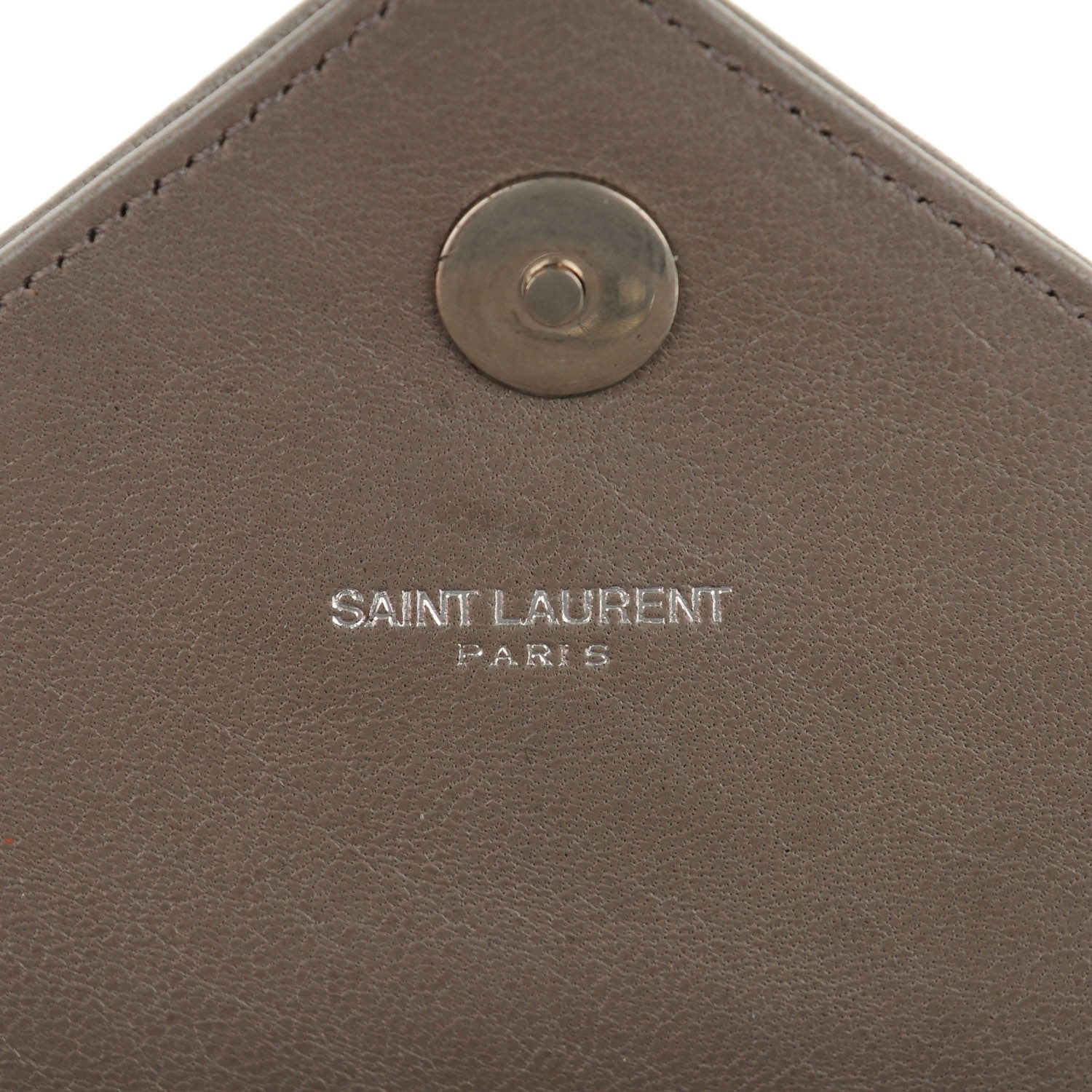 Saint Laurent Sheepskin Matelasse Chevron Monogram Classic Baby Chain Bag Fog 5 of 7