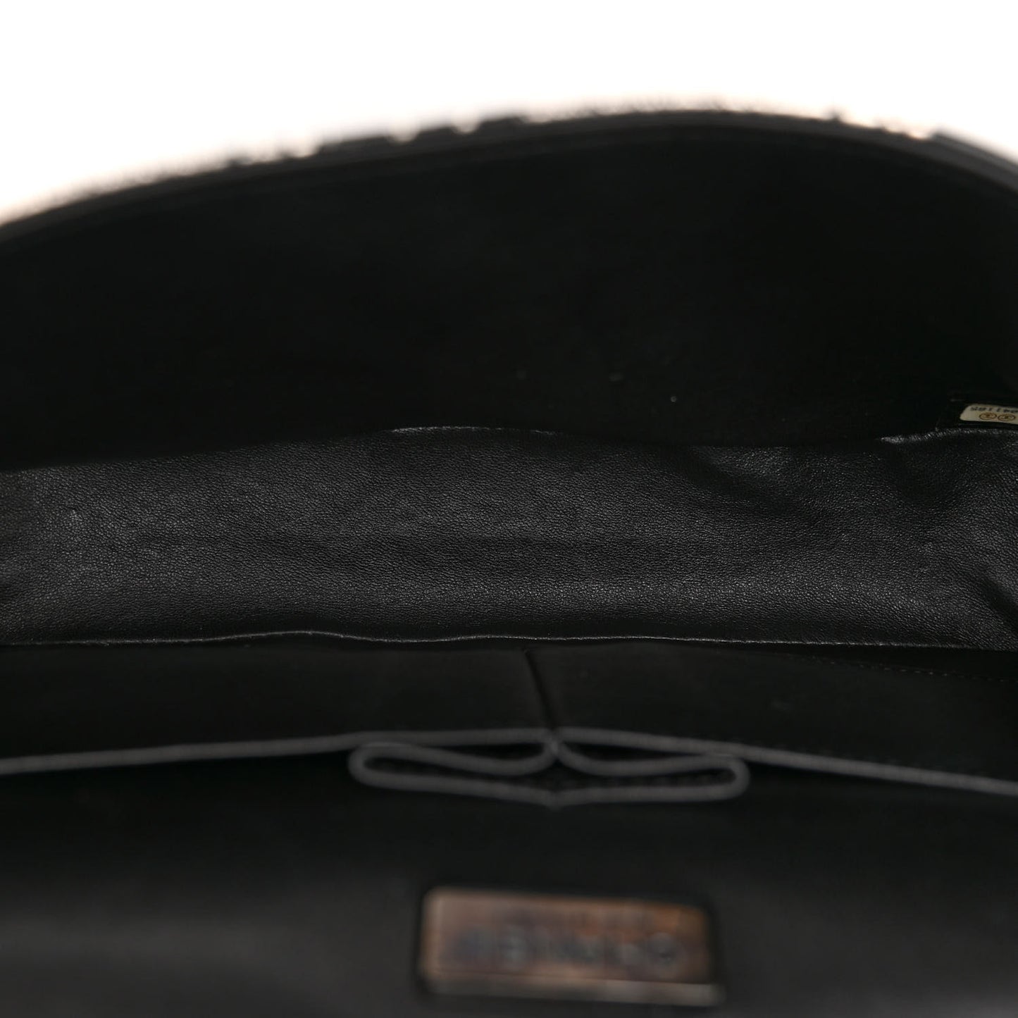 Metallic Lambskin Painted Feministe Newsprint Medium Double Flap So Black