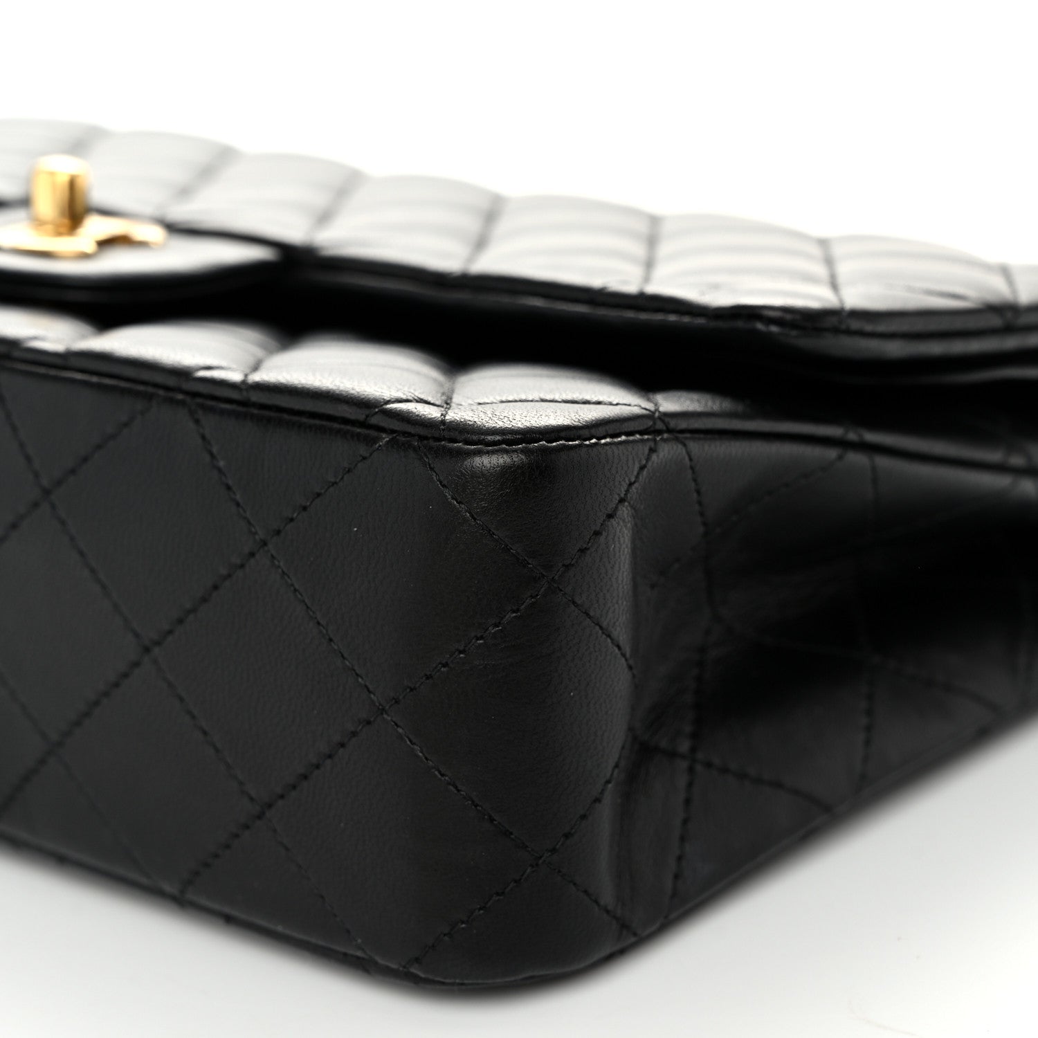Chanel Lambskin Quilted Medium Double Flap Black 10 of 10