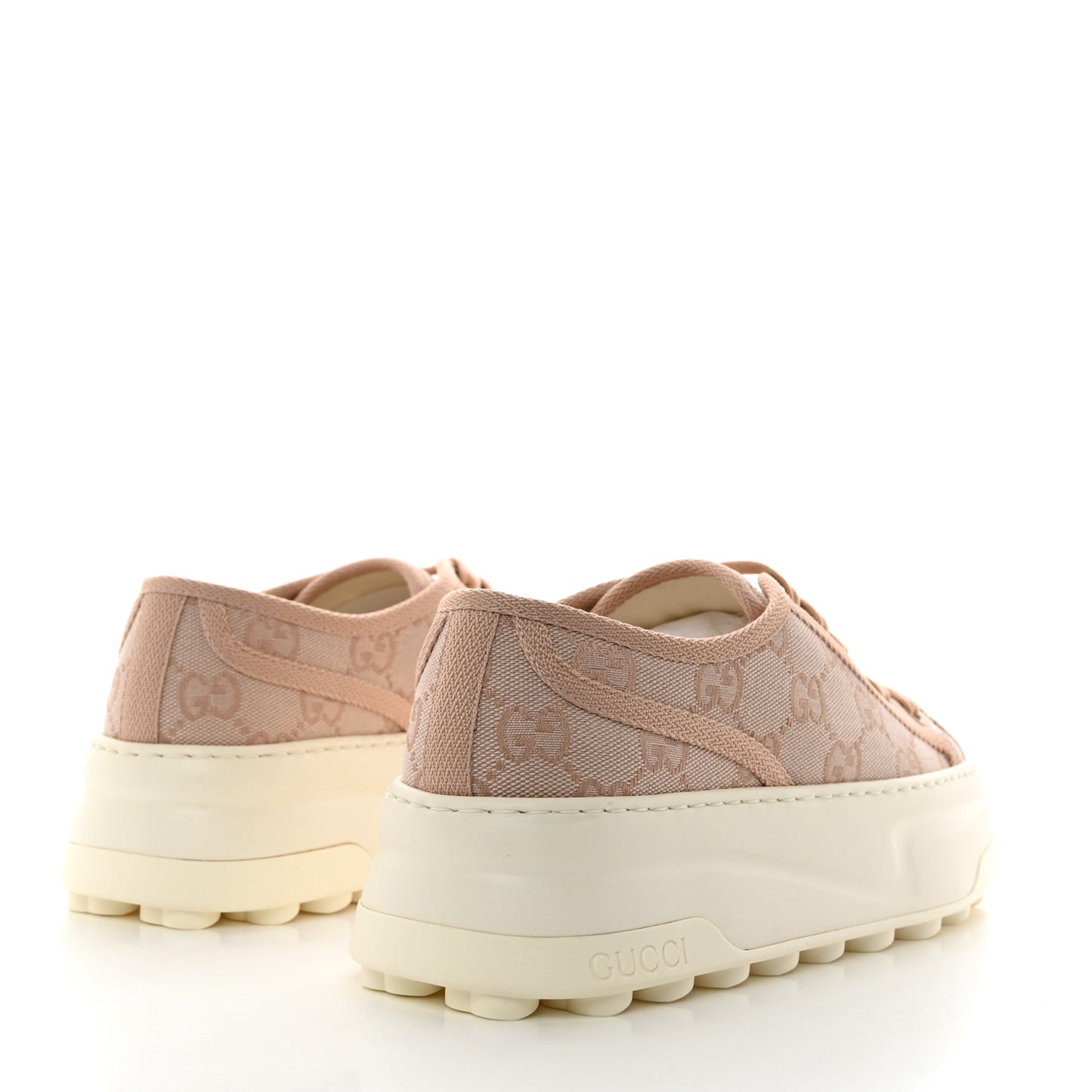 GG Monogram Womens 1977 Tennis Platform 52mm Sneakers 37 Skin Rose