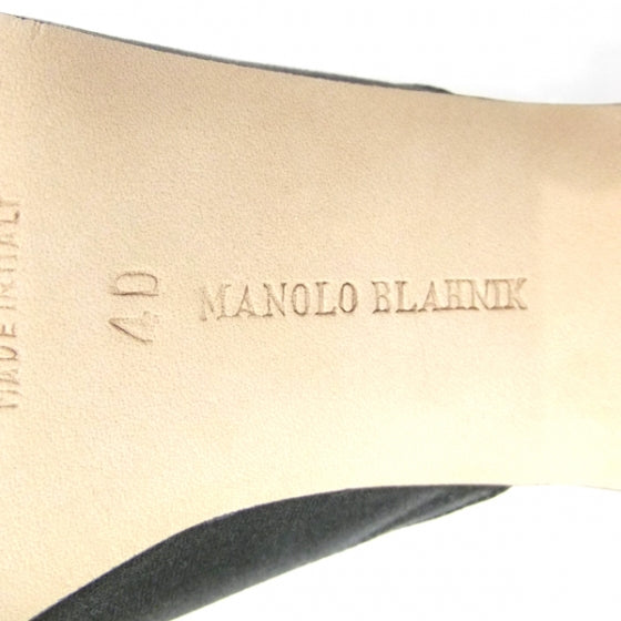 FASHIONPHILE MANOLOBLAHNIKSatinCrystalSlides40Black 5 of 8