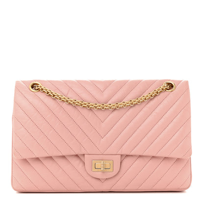 Chanel Aged Calfskin Chevron Quilted 2.55 Reissue 226 Flap Light Pink 1 of 17