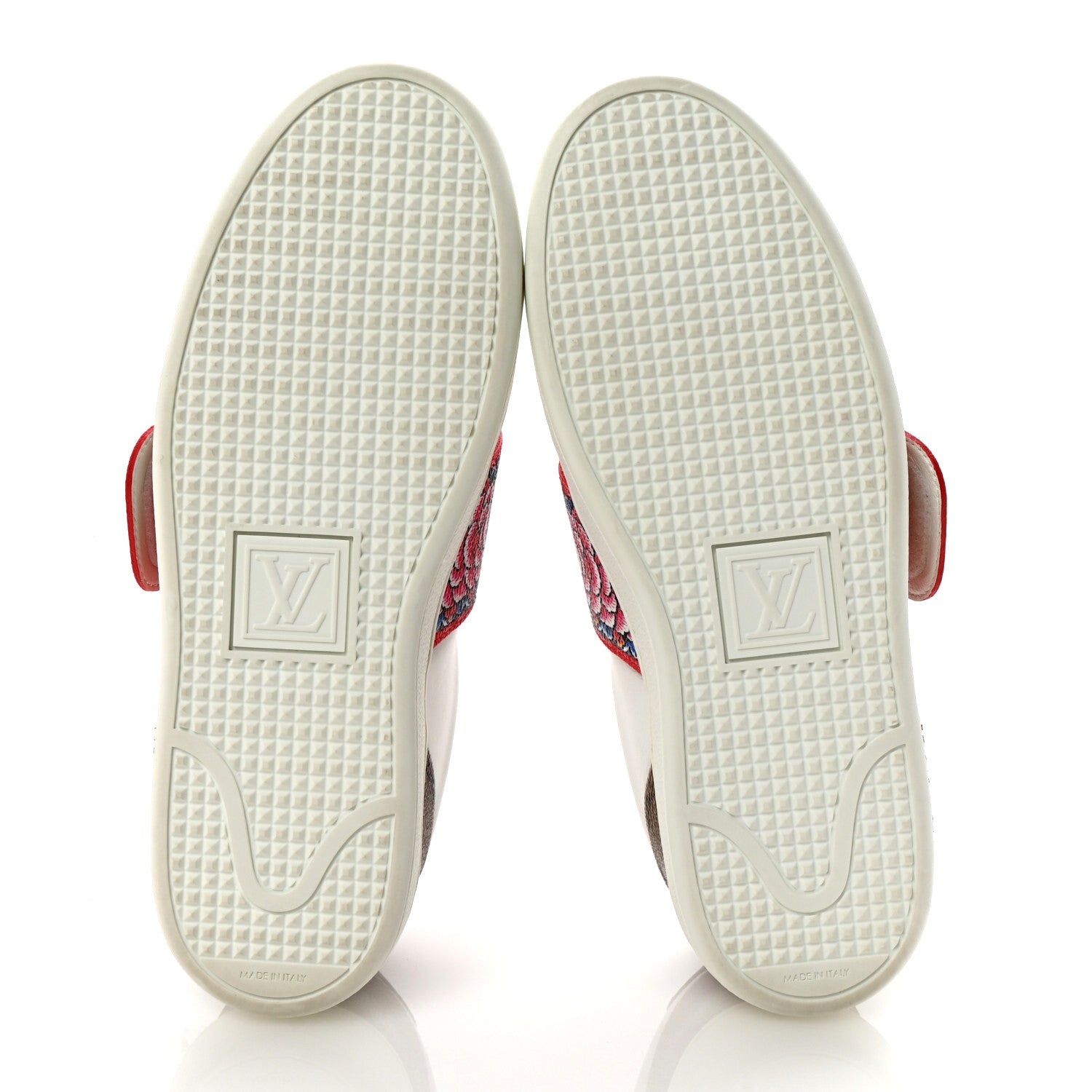 Louis Vuitton Calfskin Reverse Monogram Kabuki Low Top Sneakers 37 White 5 of 7