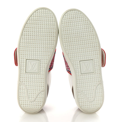 Louis Vuitton Calfskin Reverse Monogram Kabuki Low Top Sneakers 37 White 5 of 7