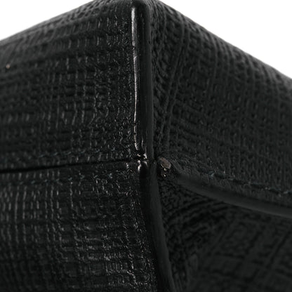 Loewe Calfskin Linen Embossed Large T Pouch Black 8 of 8