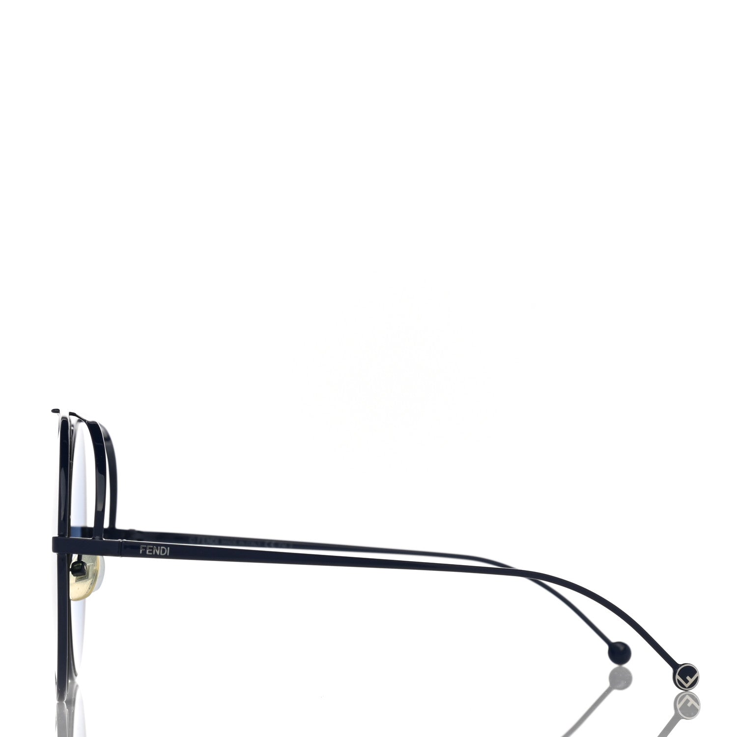 Fendi Metal F is Fendi Printed Run Away Round Frame Sunglasses FF 0285/S Black 3 of 8