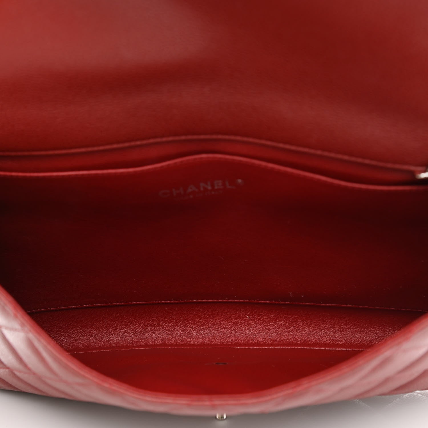 Chanel Caviar Quilted Clutch With Chain Flap Dark Red 5 of 11