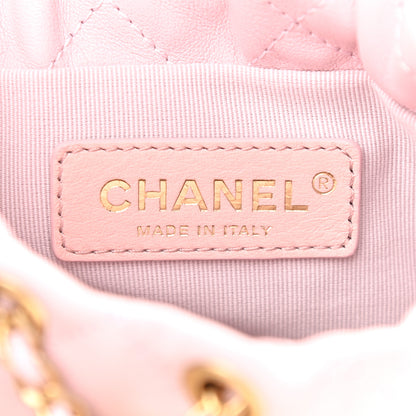 Chanel Calfskin Quilted Pearl Mini About Pearls Drawstring Bucket Light Pink 6 of 9
