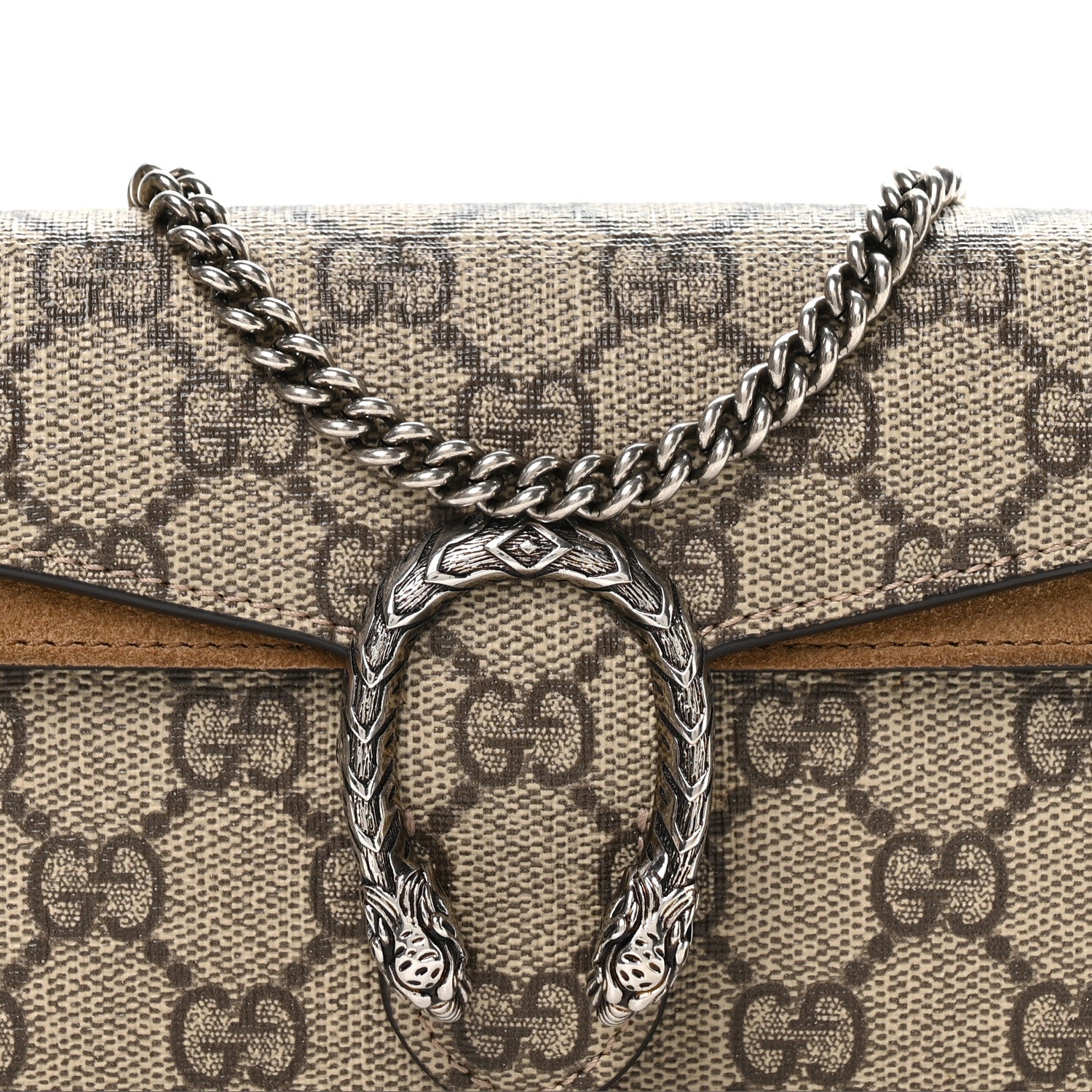 Gucci GG Supreme Monogram Super Mini Dionysus Shoulder Bag Taupe 7 of 9