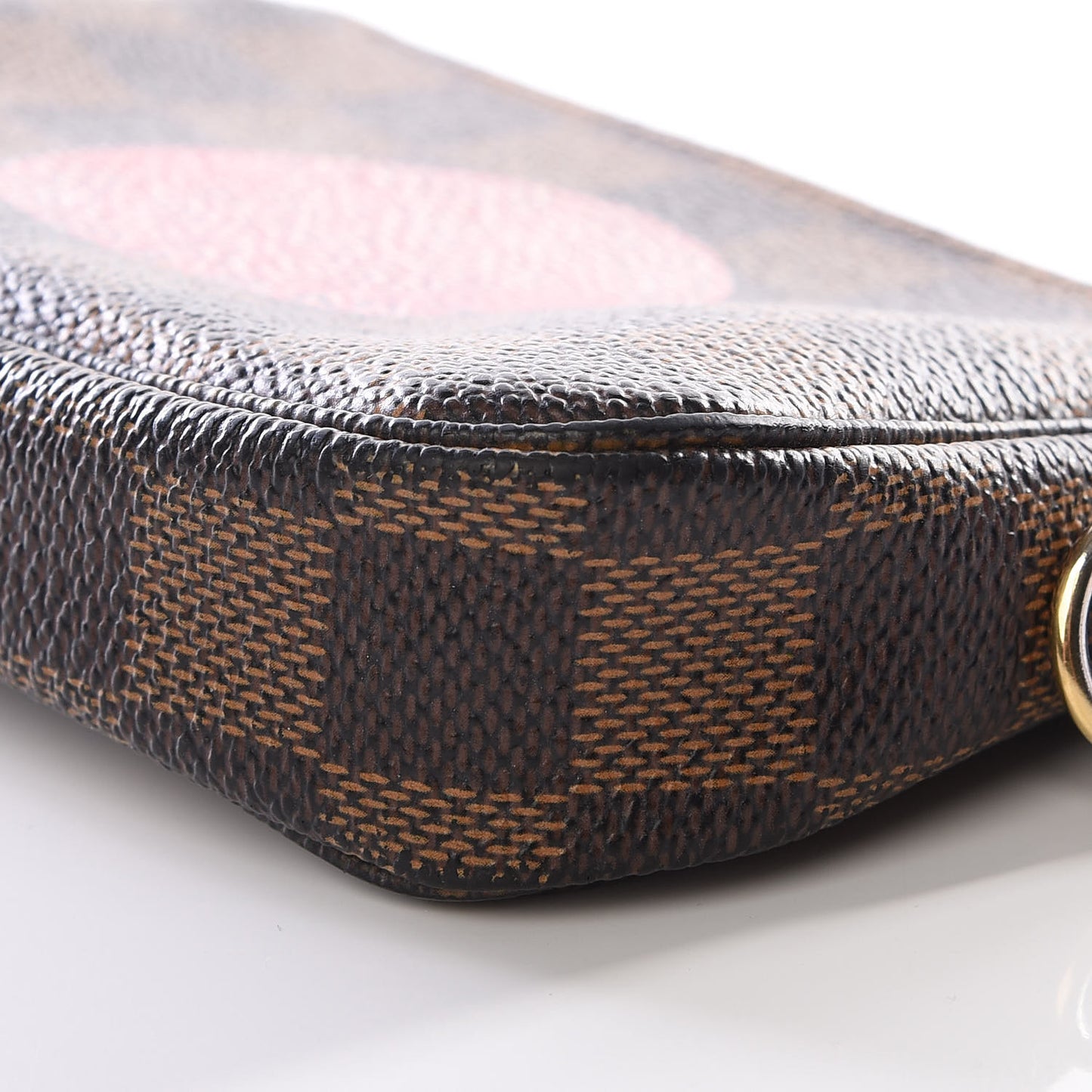 Damier Ebene Complice Trunks and Bags Mini Pochette Accessories Red