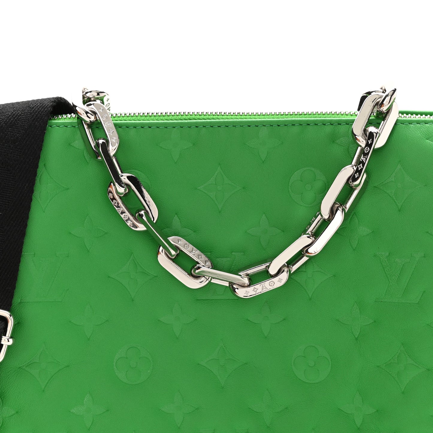 Lambskin Embossed Monogram Coussin PM LV Motion Green