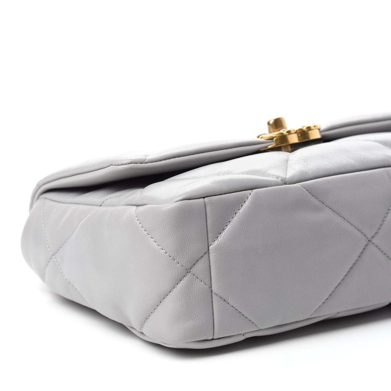 Chanel Goatskin Quilted Medium Chanel 19 Flap Grey 6 of 11
