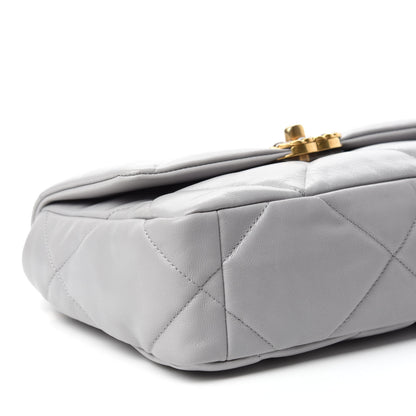 Chanel Goatskin Quilted Medium Chanel 19 Flap Grey 6 of 11