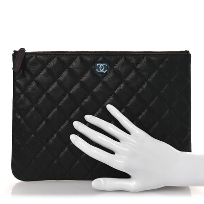 Chanel Caviar Quilted Medium Cosmetic Case Black 2 of 8