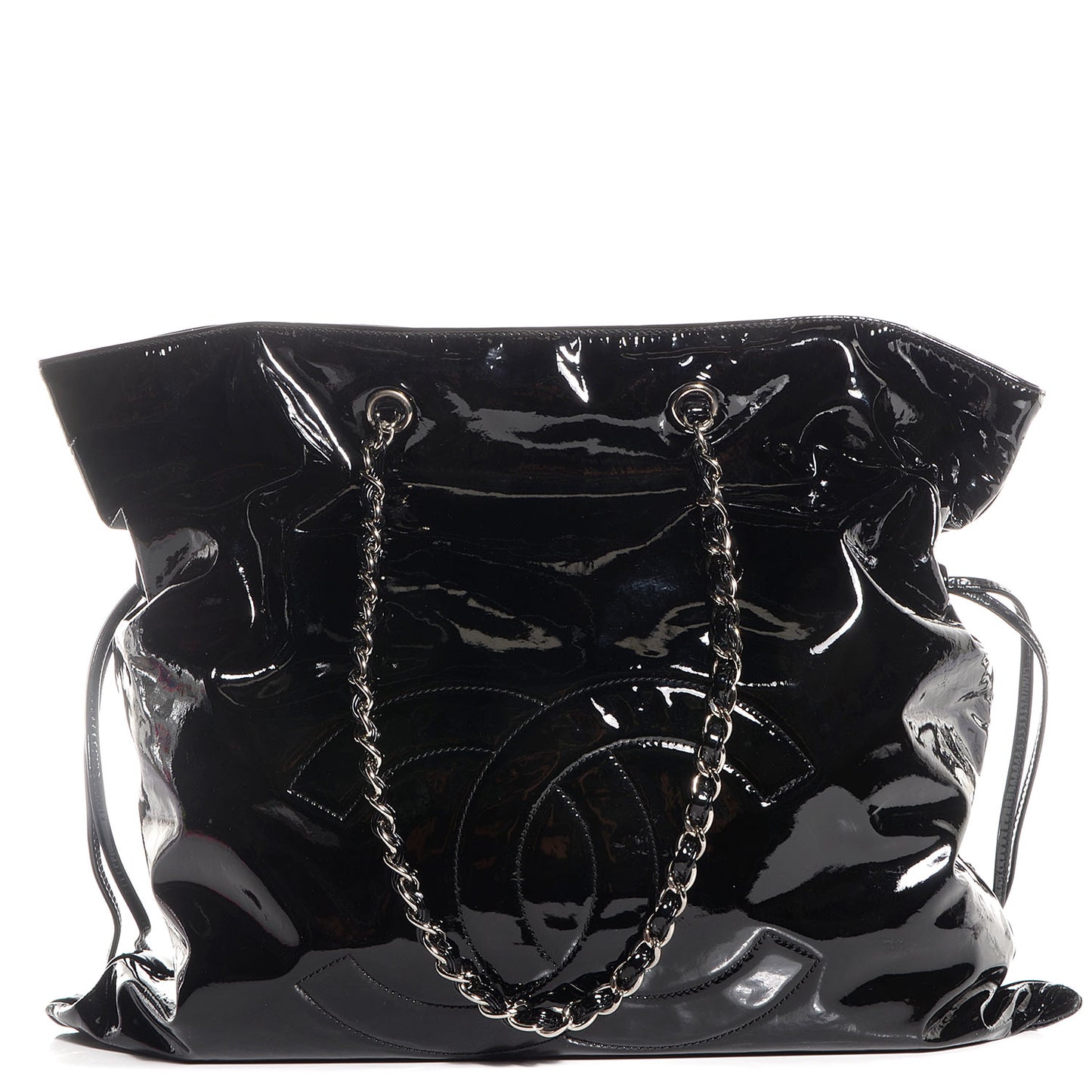 Patent Bonbons Shopper Tote Black