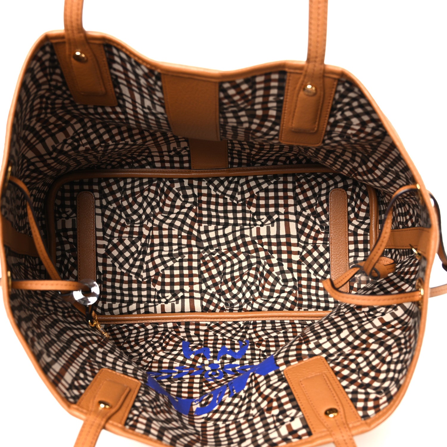 MCM Visetos Medium Liz Reversible Shopper Tote Cognac 5 of 17