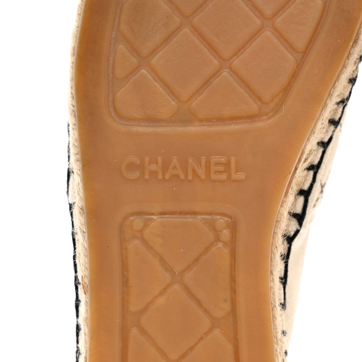 Fabric Biarritz CC Espadrilles 39 Beige Black