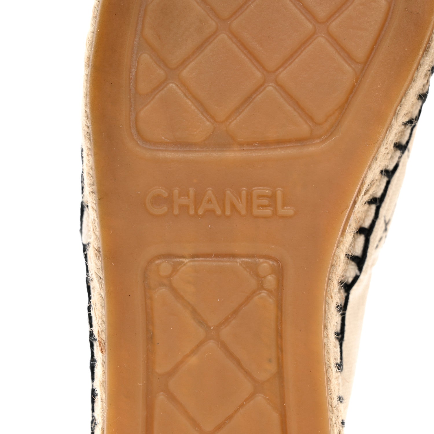 Chanel Fabric Biarritz CC Espadrilles 39 Beige Black 8 of 9