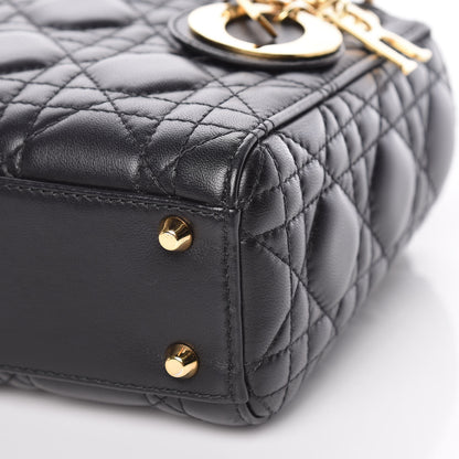Christian Dior Lambskin Cannage Mini Lady Dior Black 11 of 11
