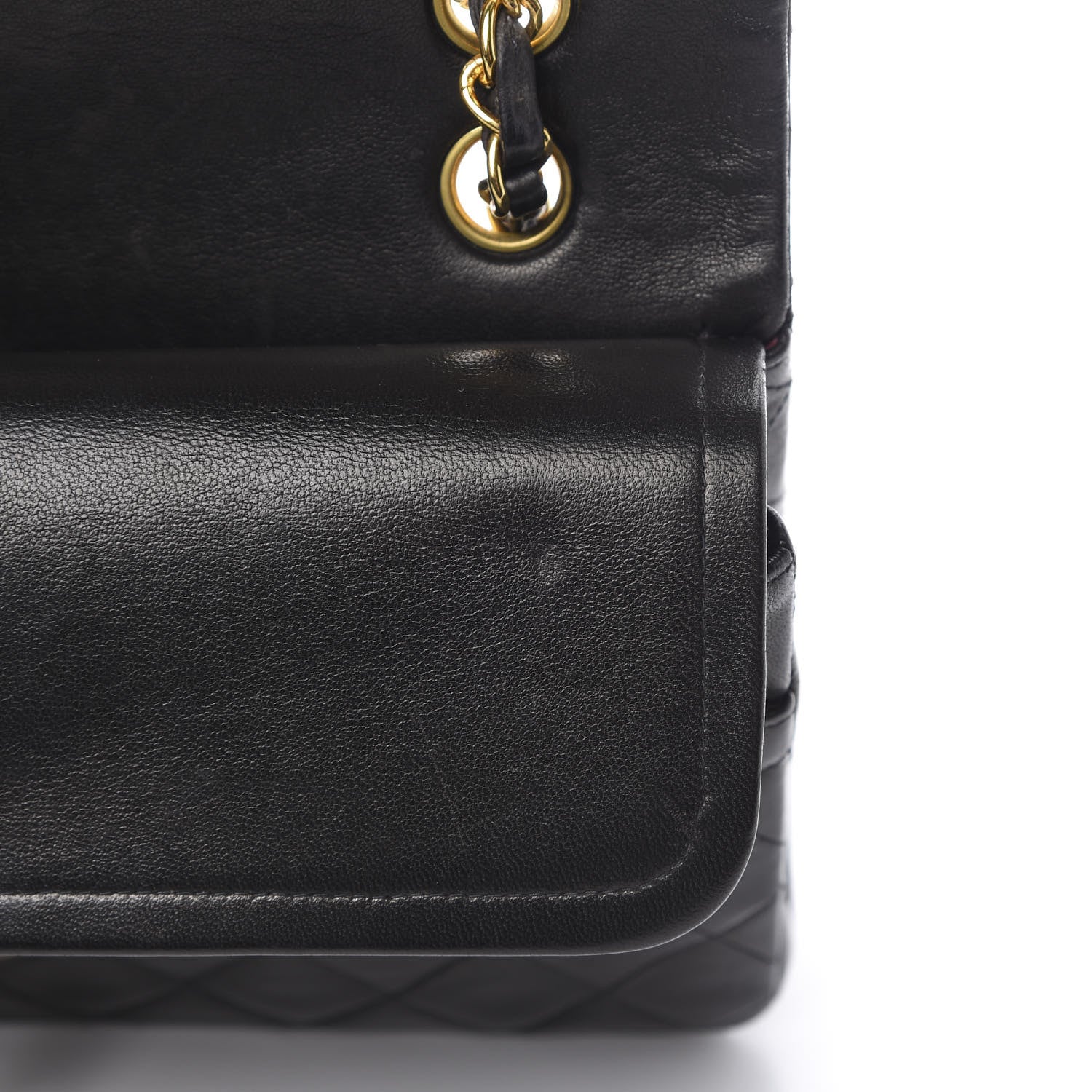 Chanel Lambskin Quilted Medium Double Flap Black 14 of 17