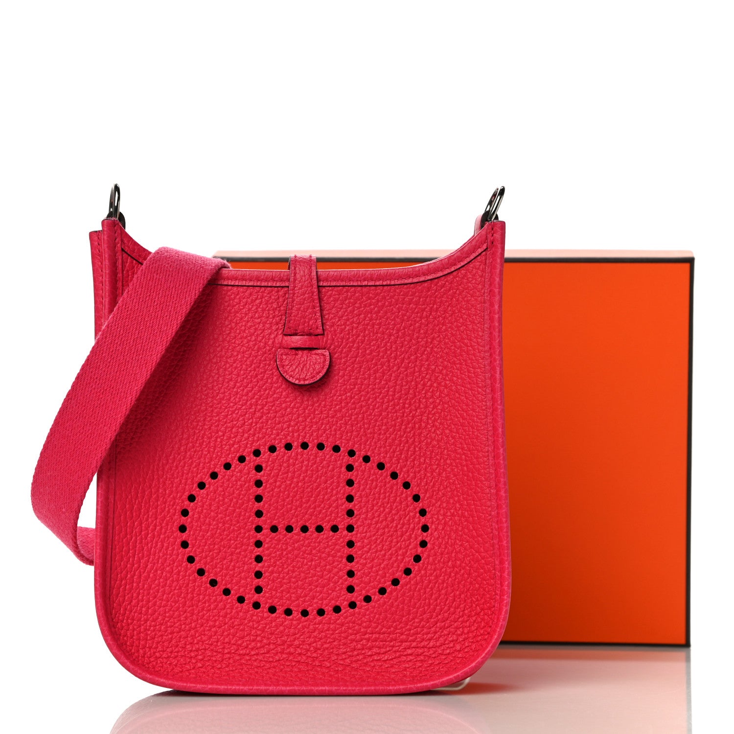 Hermes Taurillon Clemence Evelyne TPM Rose Extreme 10 of 10