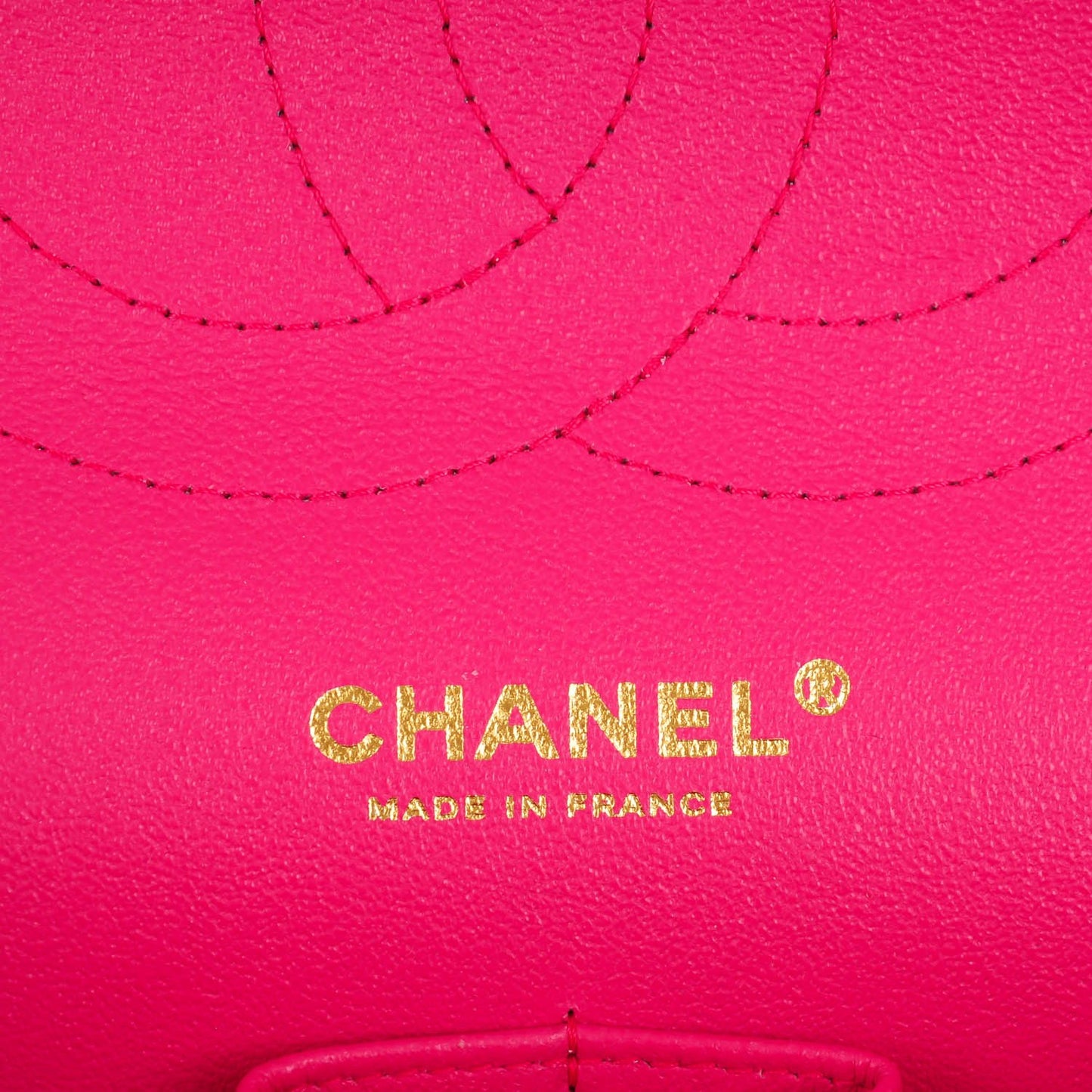 Lambskin Quilted Jumbo Double Flap Fuchsia