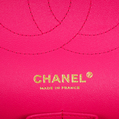 Chanel Lambskin Quilted Jumbo Double Flap Fuchsia 7 of 8