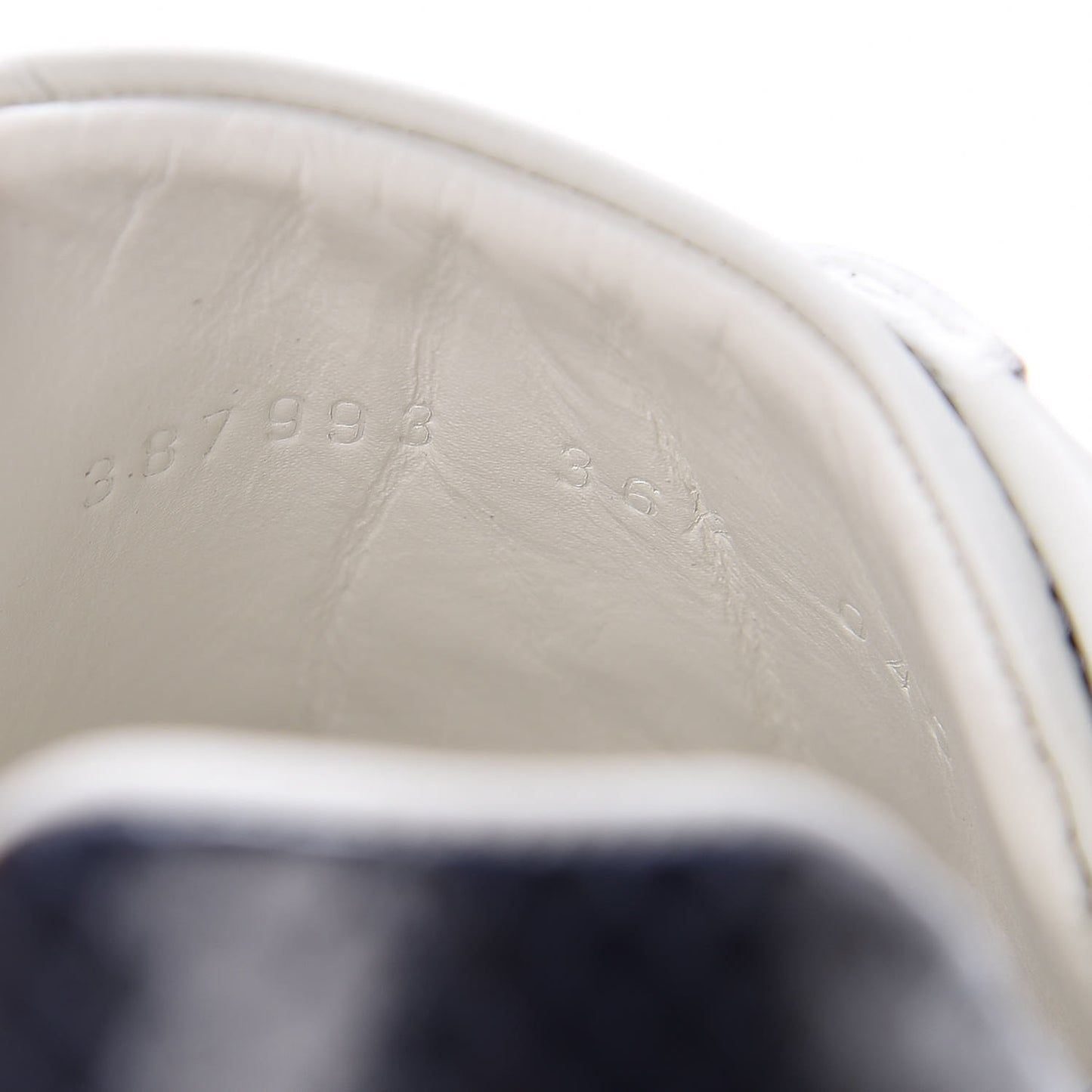 Calfskin Ayers Web Ace Sneakers 36.5 White Blue