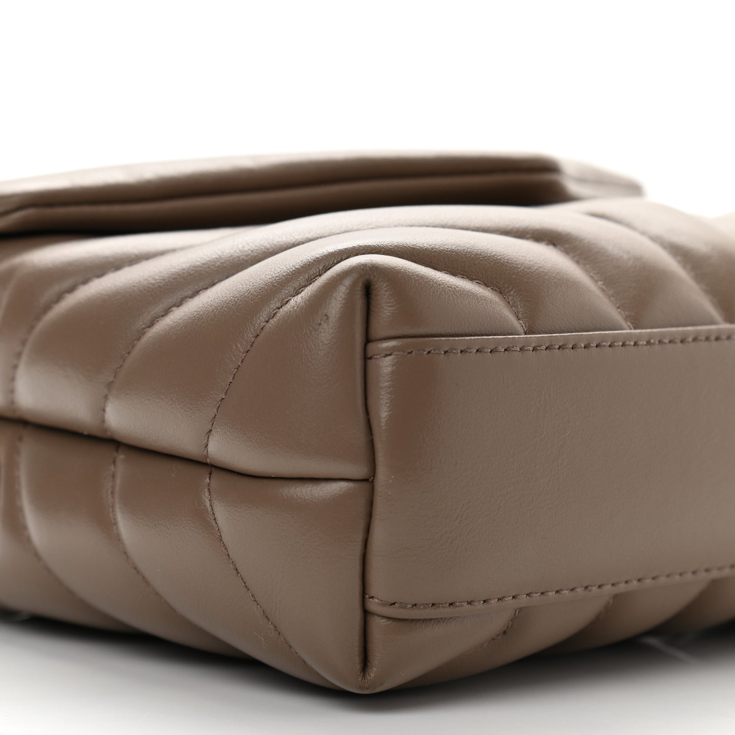 Calfskin Y Quilted Monogram Toy Loulou Crossbody Bag Taupe