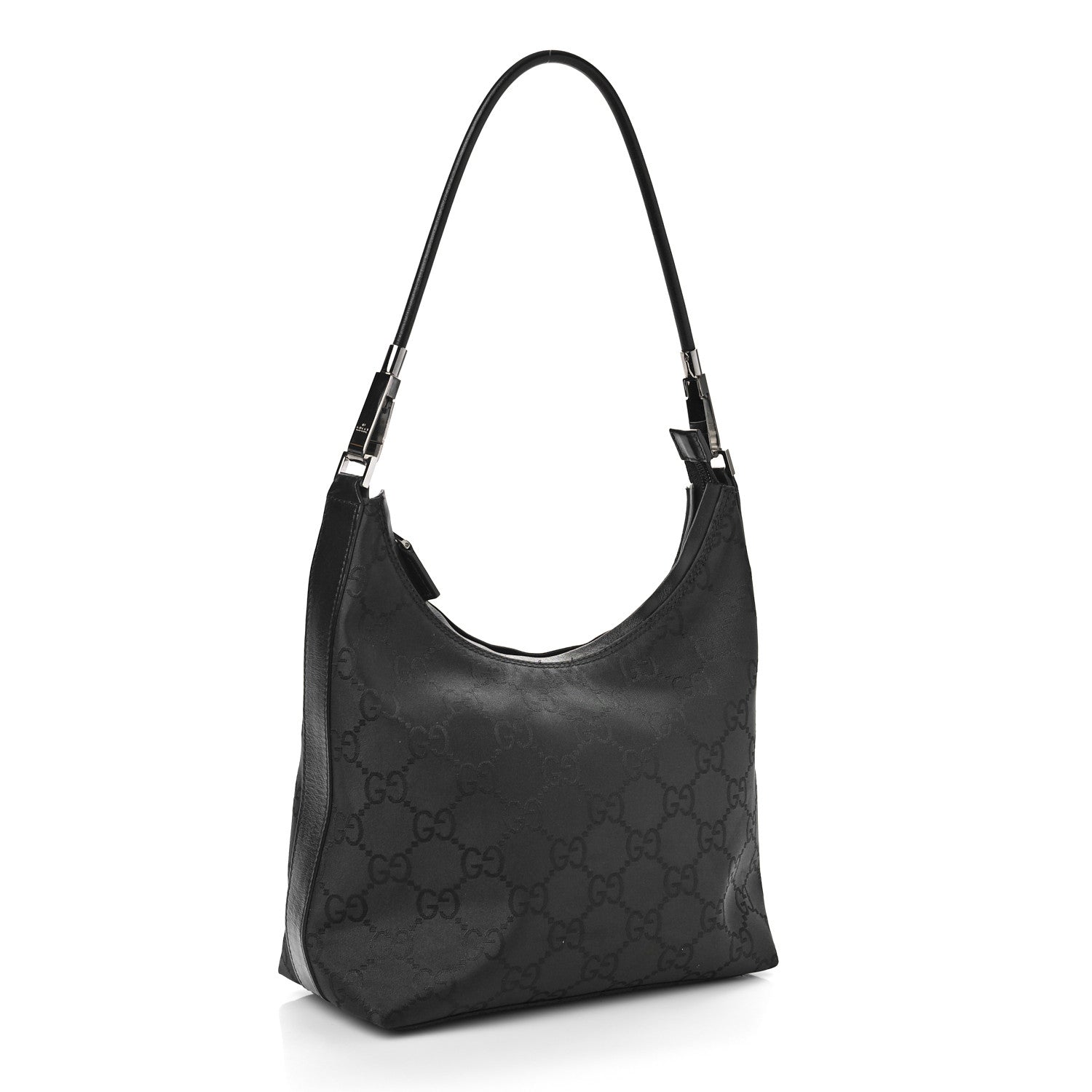 Gucci Monogram GG Clasp Hobo Black Black 2 of 9