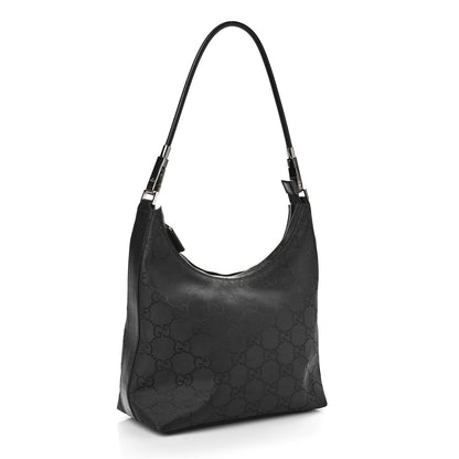 Gucci Monogram GG Clasp Hobo Black Black 2 of 9