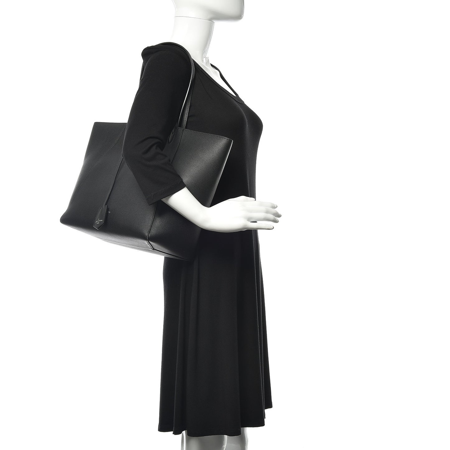 Calfskin Lockme Cabas Black