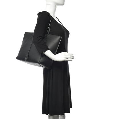 Louis Vuitton Calfskin Lockme Cabas Black 2 of 11