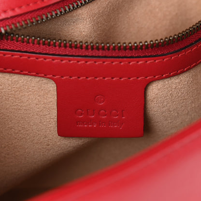 Gucci Calfskin Matelasse Small GG Marmont Shoulder Bag Hibiscus Red 6 of 9