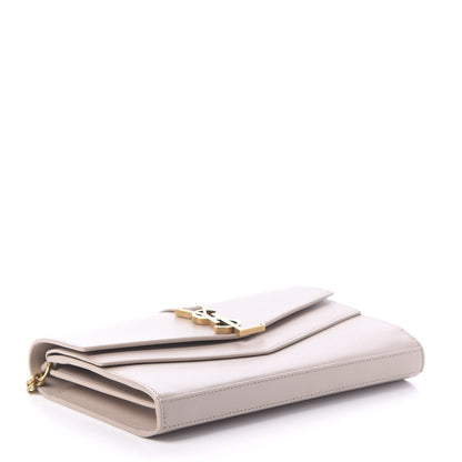 Saint Laurent Smooth Calfskin Sulpice Monogram Chain Wallet Light Natural 4 of 9