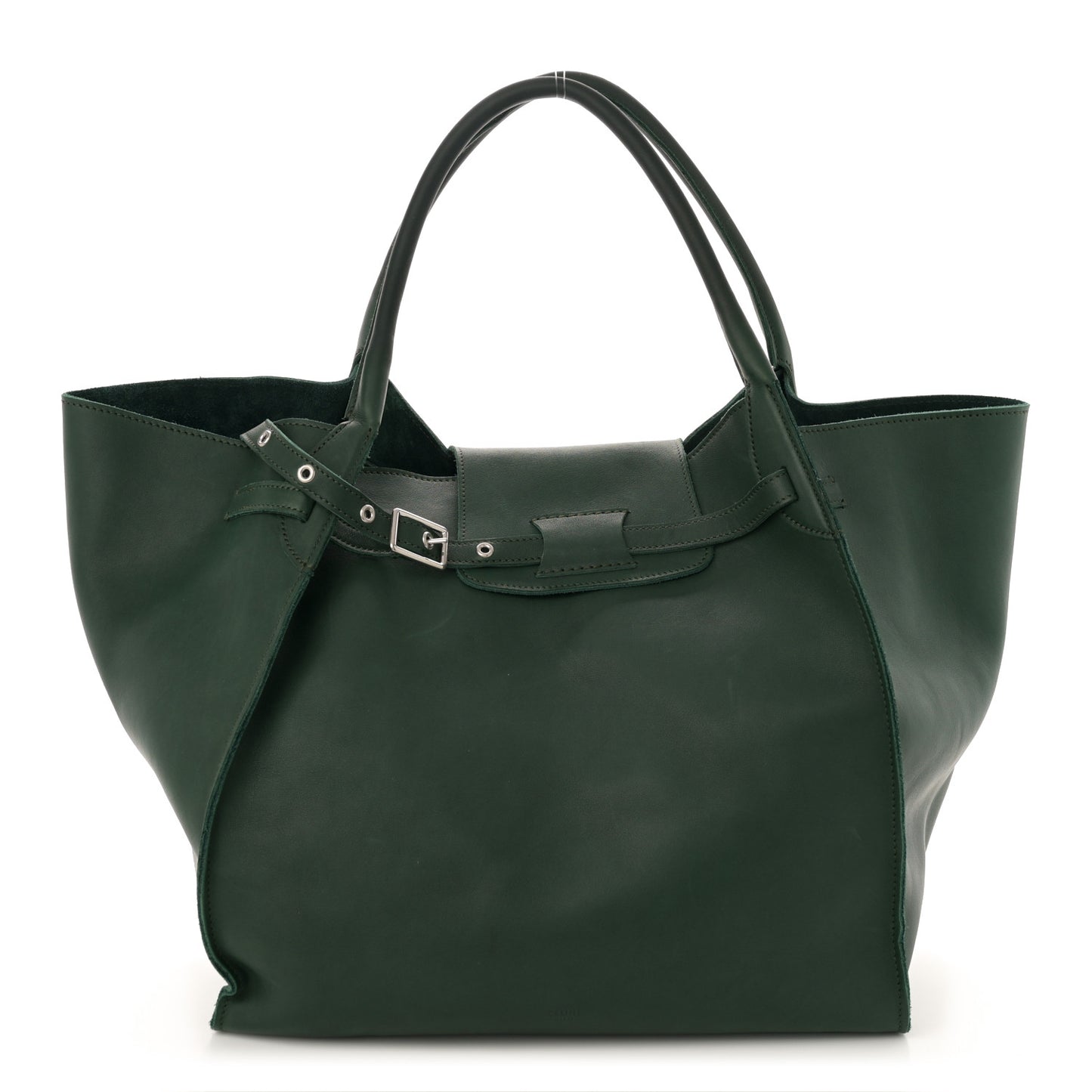 Smooth Calfskin Medium Big Bag Dark Green